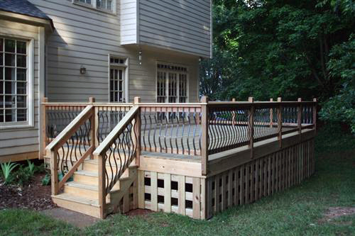 deck with stairs